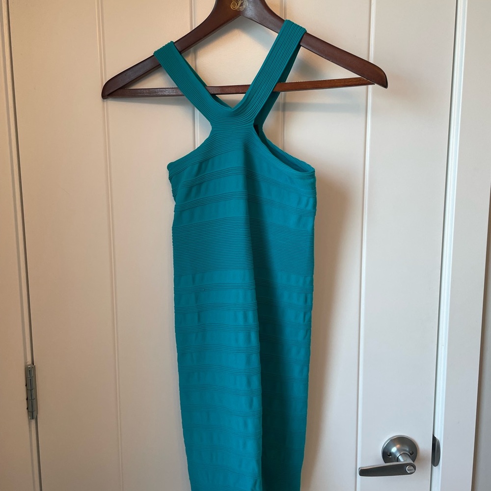 Bebe X Neck Stripe Bodycon Dress (one size)